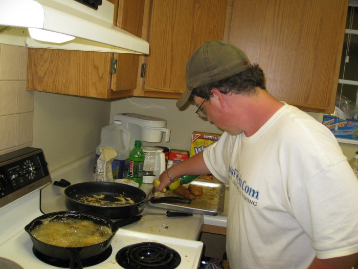 Anthony (BigBassin144) cooking dinner for everybody