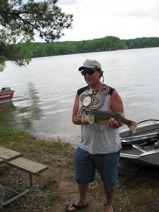 Jack (JB) with the 5# 2 oz pig that won him the Bait Monkey trophy.