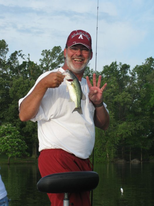 John (Bamabassman) with his fourth dink of the morning. The roostertail was killing them...